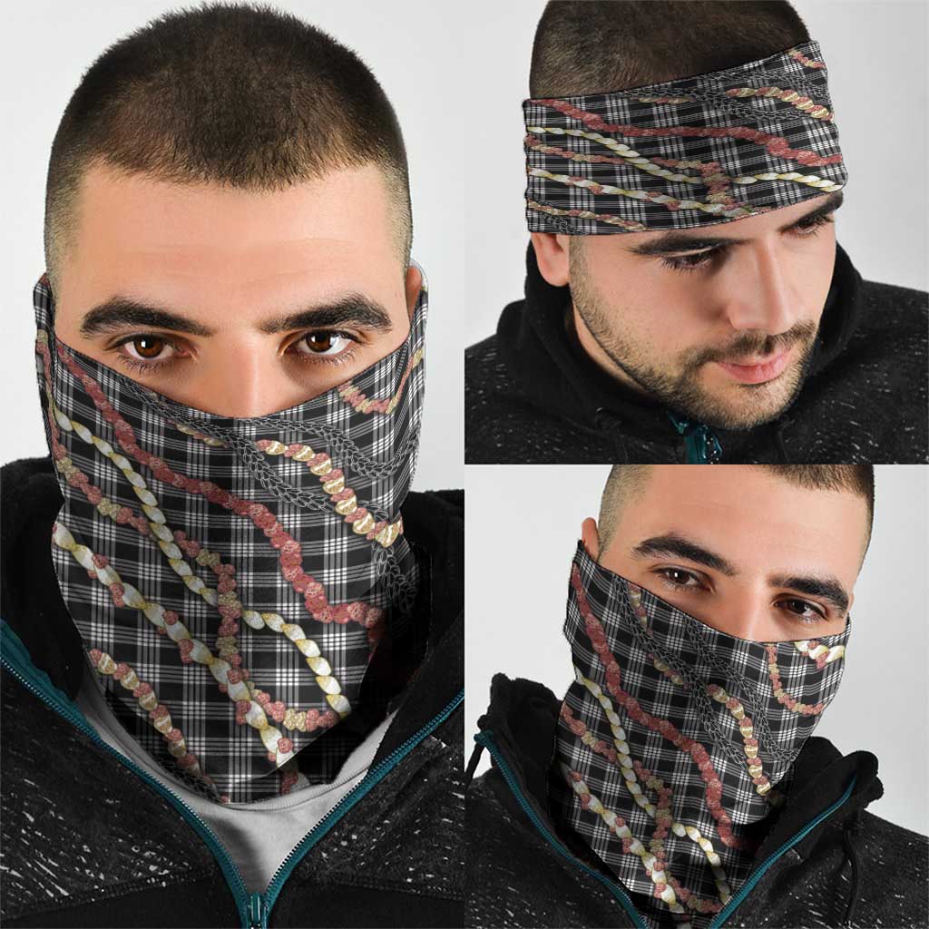 Hawaii Palaka Niihau Shell Lei Neck Gaiter Tropical Island Plaid Patterns