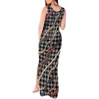 Hawaii Palaka Niihau Shell Lei Tank Maxi Dress Tropical Island Plaid Patterns DT05 - Polynesian Pride