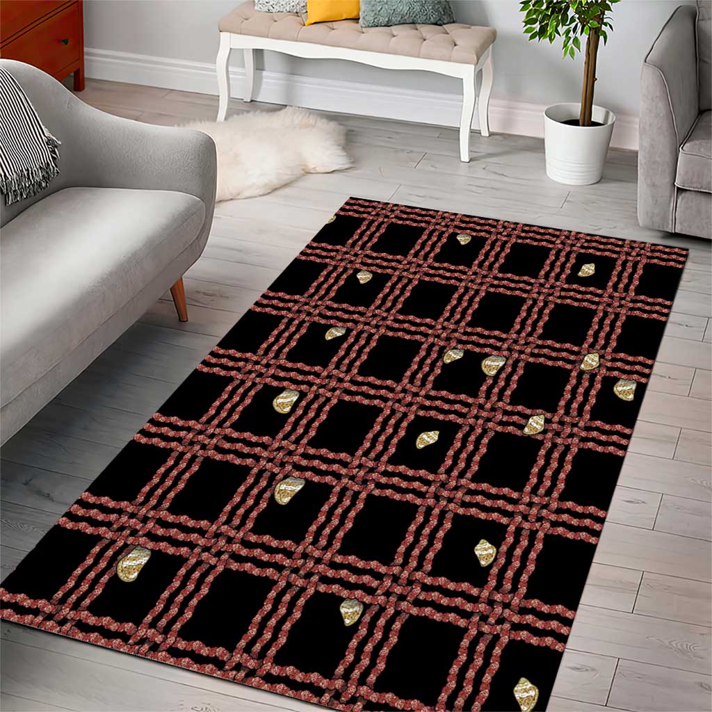 Hawaii Palaka Kahelelani Shell Lei Costume Area Rug Plaid Patterns