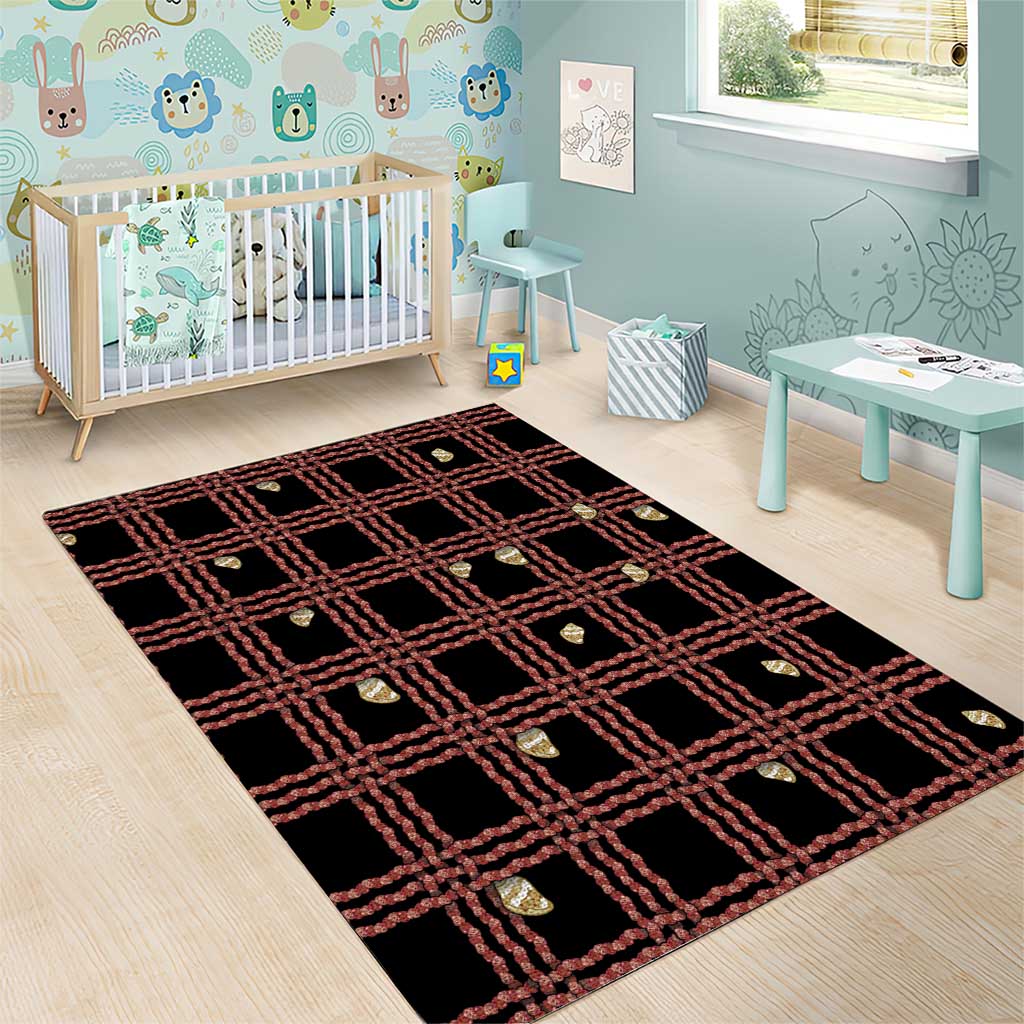 Hawaii Palaka Kahelelani Shell Lei Costume Area Rug Plaid Patterns