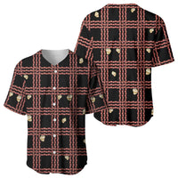 Hawaii Palaka Kahelelani Shell Lei Costume Baseball Jersey Plaid Patterns