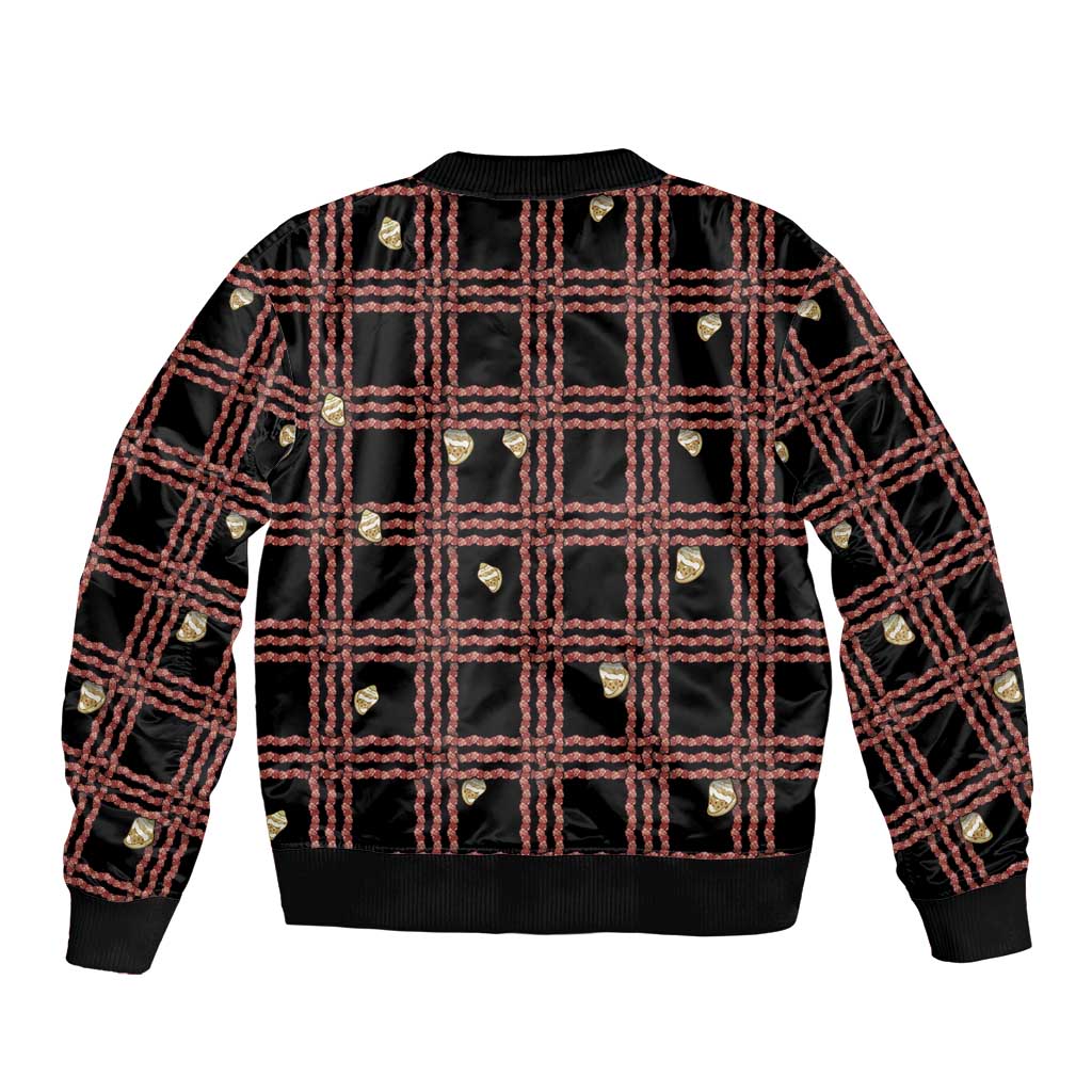 Hawaii Palaka Kahelelani Shell Lei Costume Bomber Jacket Plaid Patterns