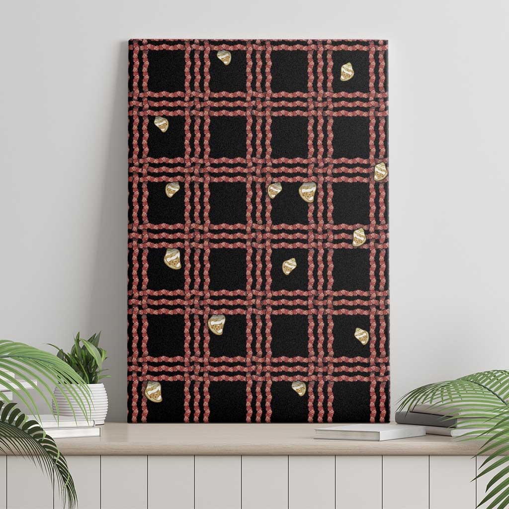 Hawaii Palaka Kahelelani Shell Lei Costume Canvas Wall Art Plaid Patterns