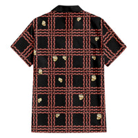 Hawaii Palaka Kahelelani Shell Lei Costume Family Matching Short Sleeve Bodycon Dress and Hawaiian Shirt Plaid Patterns