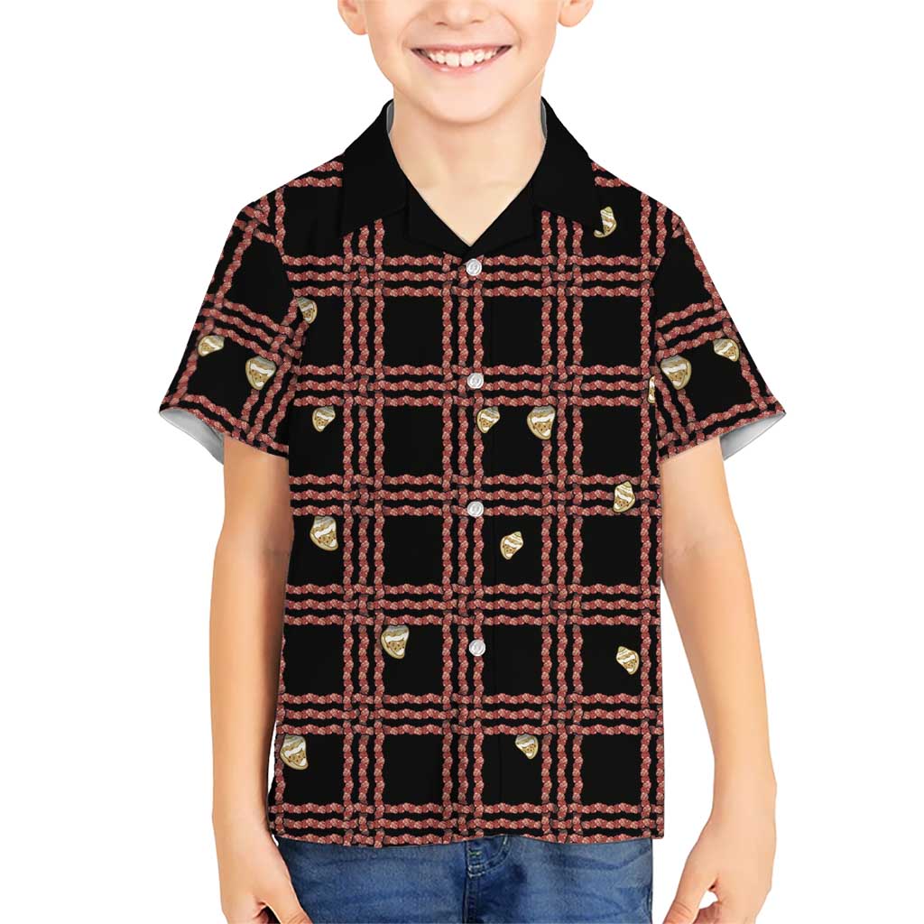 Hawaii Palaka Kahelelani Shell Lei Costume Family Matching Summer Maxi Dress and Hawaiian Shirt Plaid Patterns