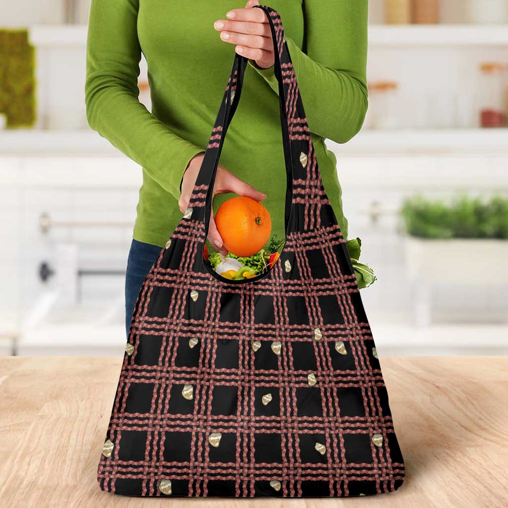 Hawaii Palaka Kahelelani Shell Lei Costume Grocery Bag Plaid Patterns