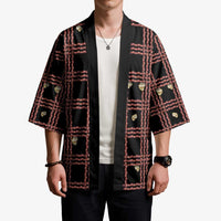 Hawaii Palaka Kahelelani Shell Lei Costume Kimono Plaid Patterns