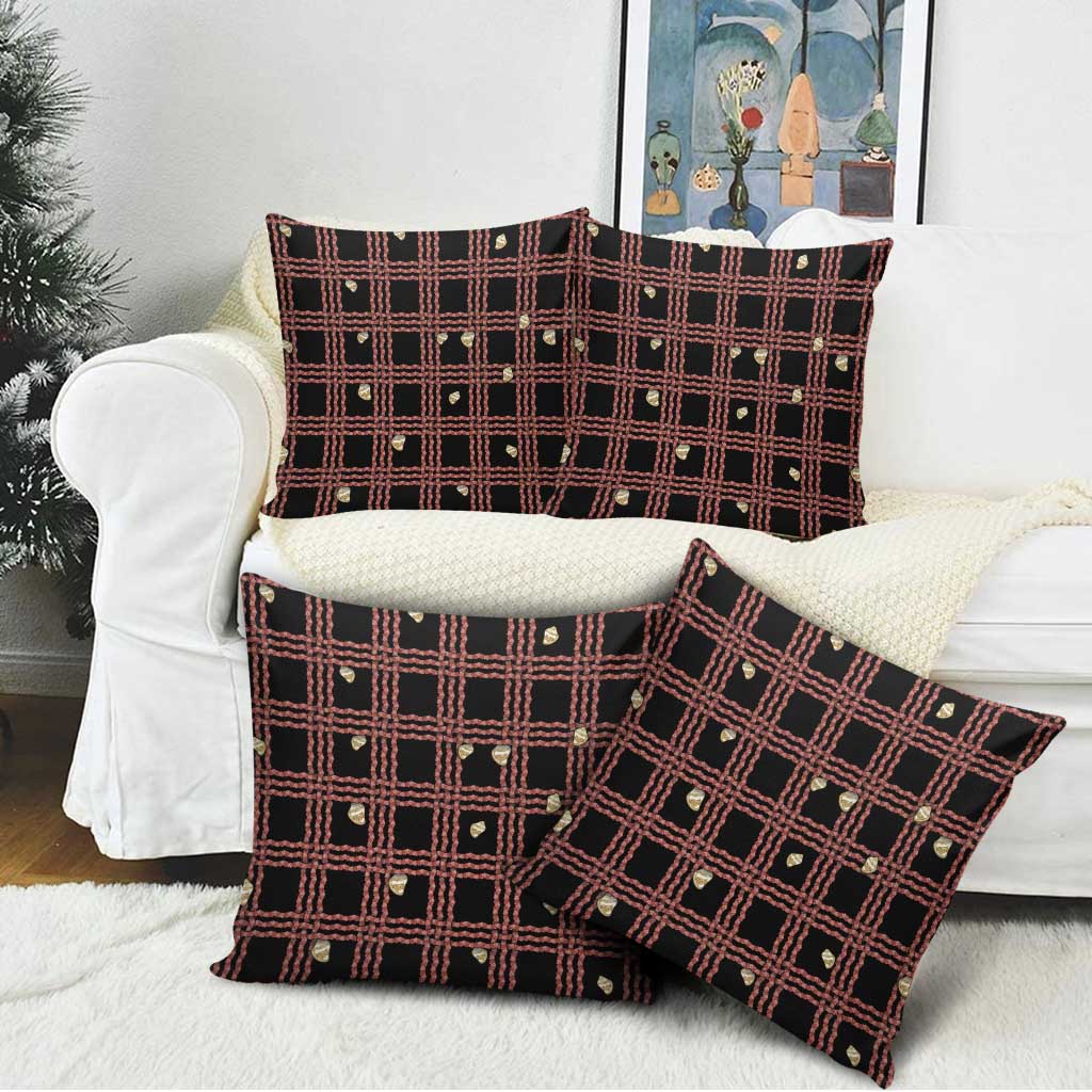 Hawaii Palaka Kahelelani Shell Lei Costume Pillow Cover Plaid Patterns