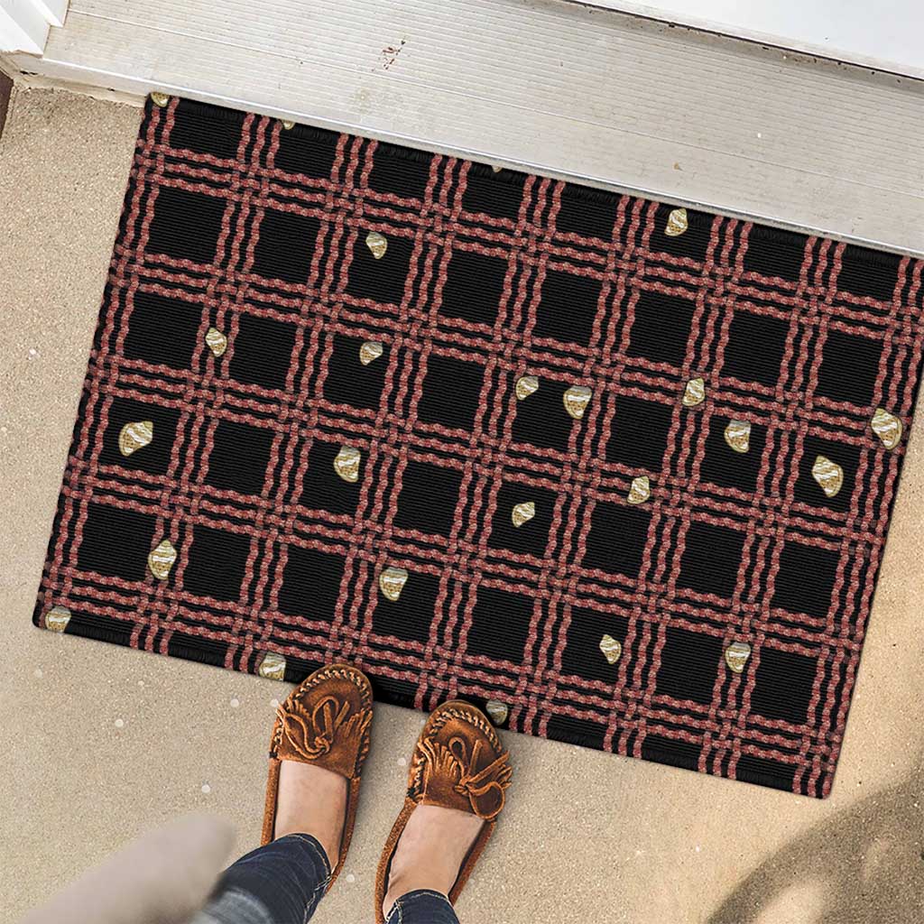 Hawaii Palaka Kahelelani Shell Lei Costume Rubber Doormat Plaid Patterns