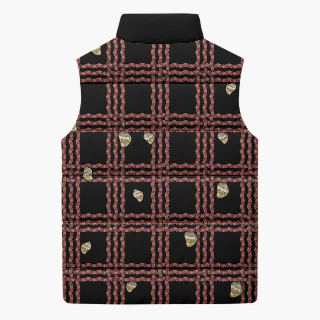 Hawaii Palaka Kahelelani Shell Lei Costume Sleeveless Puffer Jacket Plaid Patterns