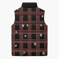 Hawaii Palaka Kahelelani Shell Lei Costume Sleeveless Puffer Jacket Plaid Patterns