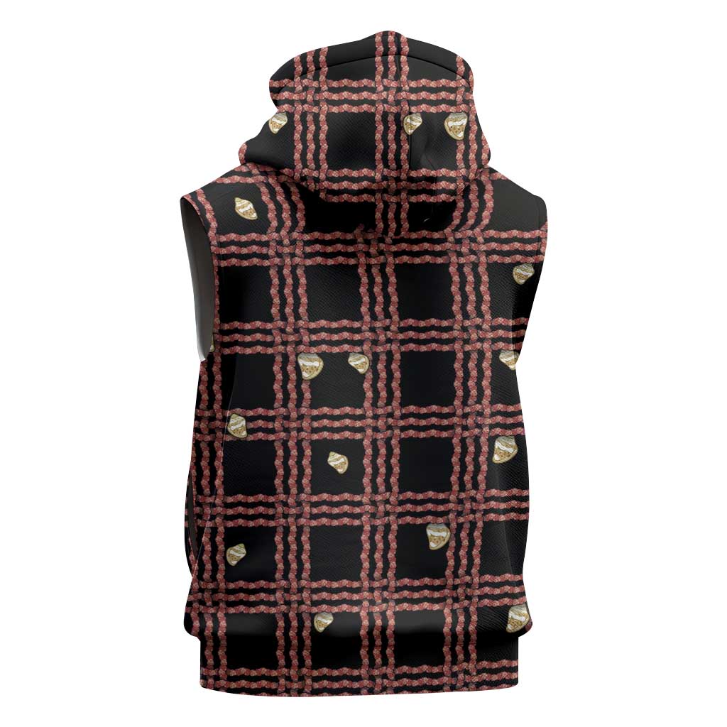 Hawaii Palaka Kahelelani Shell Lei Costume Sleeveless Zip Hoodie Plaid Patterns DT05 - Polynesian Pride