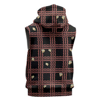 Hawaii Palaka Kahelelani Shell Lei Costume Sleeveless Zip Hoodie Plaid Patterns DT05 - Polynesian Pride
