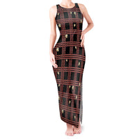Hawaii Palaka Kahelelani Shell Lei Costume Tank Maxi Dress Plaid Patterns