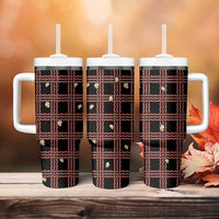 Hawaii Palaka Kahelelani Shell Lei Costume Tumbler With Handle Plaid Patterns