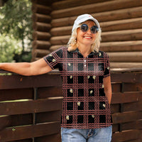 Hawaii Palaka Kahelelani Shell Lei Costume Women Polo Shirt Plaid Patterns DT05 - Polynesian Pride