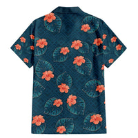 Hawaii Monstera Family Matching Mermaid Dress and Hawaiian Shirt Hibiscus Flowers Simple Style - Polynesian Pride
