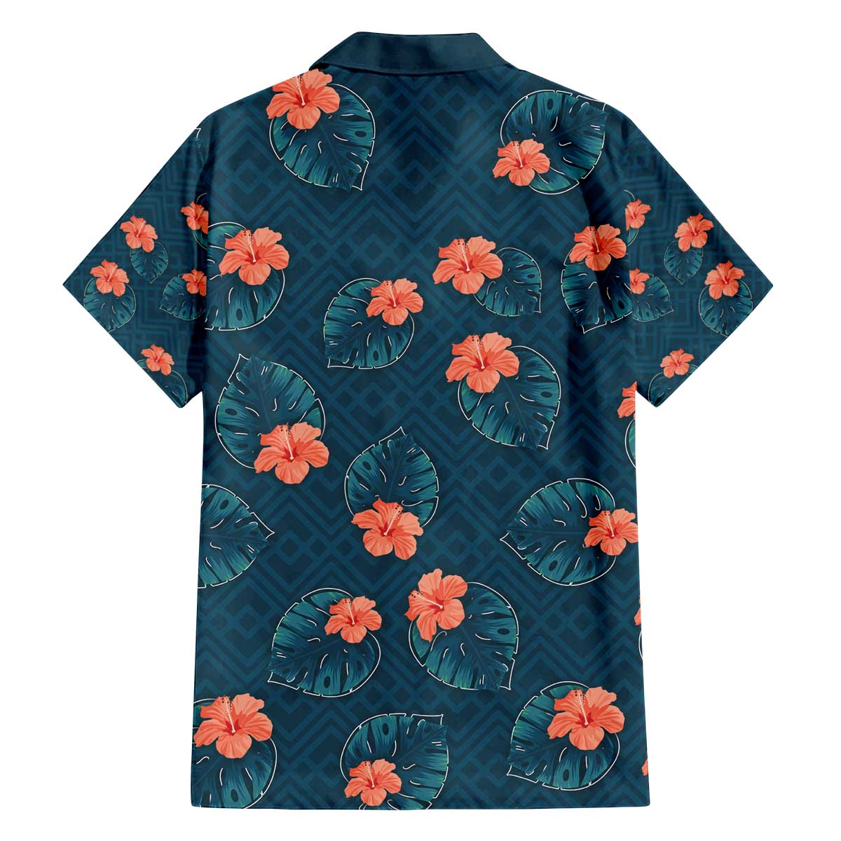 Hawaii Monstera Family Matching Off The Shoulder Long Sleeve Dress and Hawaiian Shirt Hibiscus Flowers Simple Style - Polynesian Pride