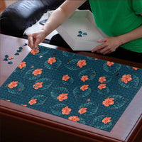 Hawaii Monstera Puzzle Hibiscus Flowers Simple Style - Polynesian Pride