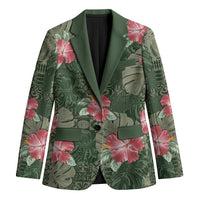 Hawaii Blazer Green Polynesian Monstera Patterns - Polynesian Pride