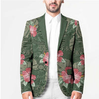 Hawaii Blazer Green Polynesian Monstera Patterns - Polynesian Pride