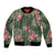 Hawaii Bomber Jacket Green Polynesian Monstera Patterns - Polynesian Pride