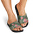 Hawaii Slide Sandals Green Polynesian Monstera Patterns - Polynesian Pride