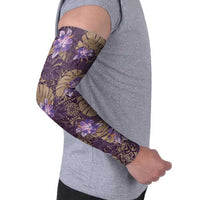 Hawaii Arm Sleeves Purple Polynesian Monstera Patterns - Polynesian Pride