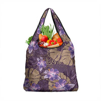 Hawaii Grocery Bag Purple Polynesian Monstera Patterns - Polynesian Pride