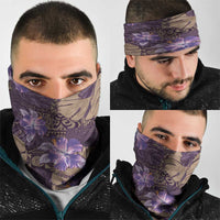 Hawaii Neck Gaiter Purple Polynesian Monstera Patterns DT05