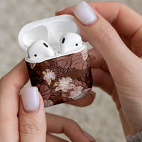 Hawaii AirPods Case Brown Polynesian Monstera Patterns - Polynesian Pride