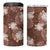Hawaii 4 in 1 Can Cooler Tumbler Brown Polynesian Monstera Patterns - Polynesian Pride