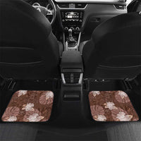 Hawaii Car Mats Brown Polynesian Monstera Patterns - Polynesian Pride