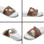 Hawaii Slide Sandals Brown Polynesian Monstera Patterns - Polynesian Pride