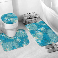 Hawaii Bathroom Set Teal Polynesian Monstera Patterns - Polynesian Pride