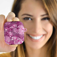 Hawaii AirPods Case Magenta Polynesian Monstera Patterns - Polynesian Pride