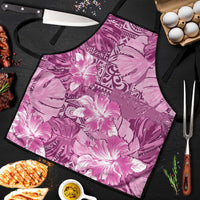 Hawaii Apron Magenta Polynesian Monstera Patterns - Polynesian Pride