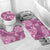 Hawaii Bathroom Set Magenta Polynesian Monstera Patterns - Polynesian Pride