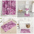 Hawaii Bathroom Set Magenta Polynesian Monstera Patterns - Polynesian Pride