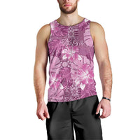 Hawaii Men Tank Top Magenta Polynesian Monstera Patterns - Polynesian Pride