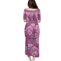 Hawaii Puletasi Magenta Polynesian Monstera Patterns - Polynesian Pride