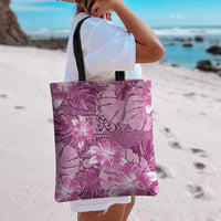 Hawaii Tote Bag Magenta Polynesian Monstera Patterns - Polynesian Pride
