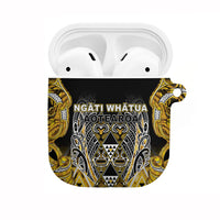 Aotearoa Ngati Whatua AirPods Case Maori Tribal Gold Paua Shell Pattern DT05 Yellow - Polynesian Pride