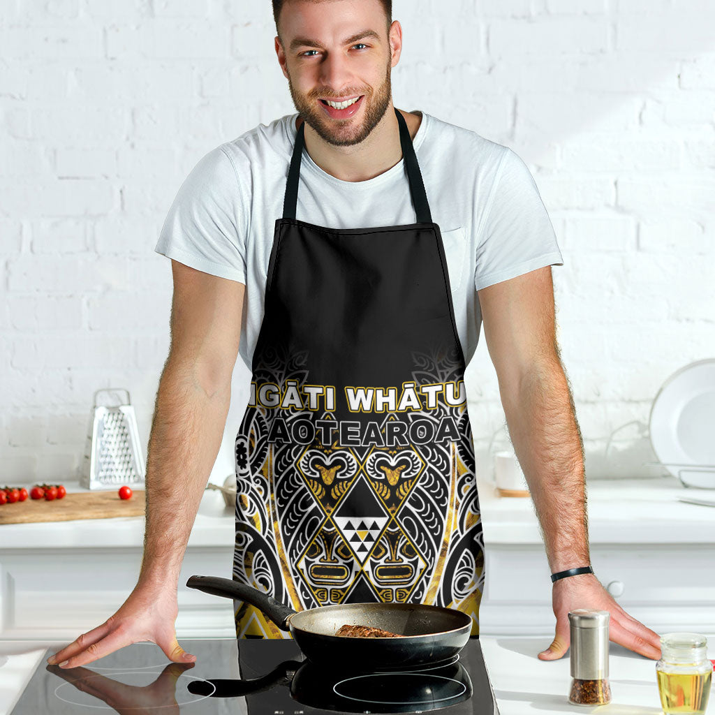 Aotearoa Ngati Whatua Apron Maori Tribal Gold Paua Shell Pattern DT05 - Polynesian Pride