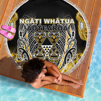 Aotearoa Ngati Whatua Beach Blanket Maori Tribal Gold Paua Shell Pattern DT05 - Polynesian Pride