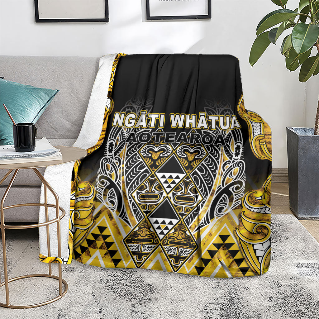 Aotearoa Ngati Whatua Blanket Maori Tribal Gold Paua Shell Pattern DT05 - Polynesian Pride