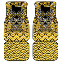 Aotearoa Ngati Whatua Car Mats Maori Tribal Gold Paua Shell Pattern DT05 - Polynesian Pride