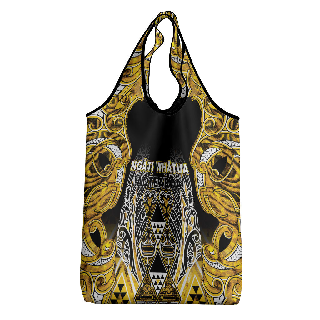 Aotearoa Ngati Whatua Grocery Bag Maori Tribal Gold Paua Shell Pattern DT05 - Polynesian Pride