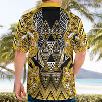 Aotearoa Ngati Whatua Hawaiian Shirt Maori Tribal Gold Paua Shell Pattern DT05 - Polynesian Pride