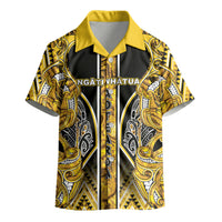Aotearoa Ngati Whatua Kid Hawaiian Shirt Maori Tribal Gold Paua Shell Pattern DT05 - Polynesian Pride